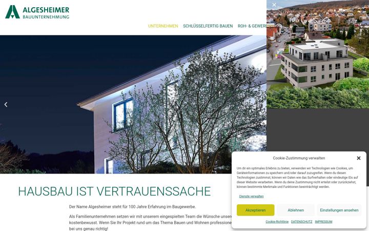 Screenshot of algesheimer-bau.de