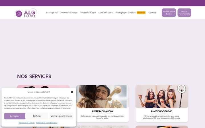 Screenshot di algevents.fr