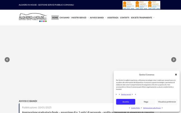 Screenshot of algheroinhouse.com