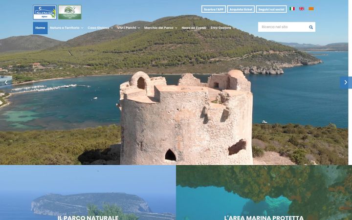 Screenshot di algheroparks.it