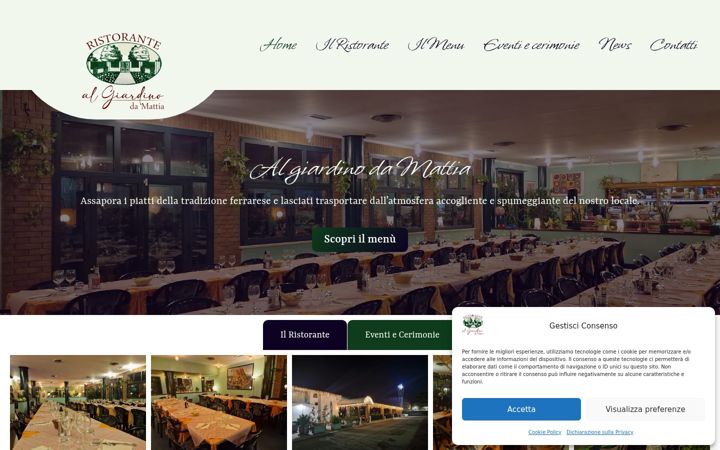 Screenshot of algiardinodamattia.com