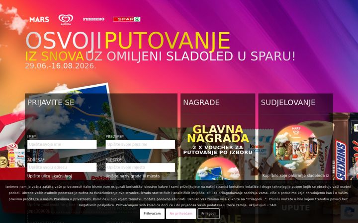 Screenshot of algida-ferrero-mars.eu