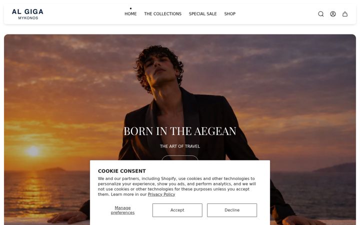 Screenshot of algigamykonos.com