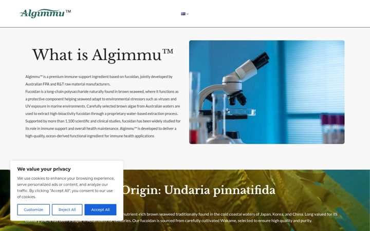 Screenshot of algimmu.com