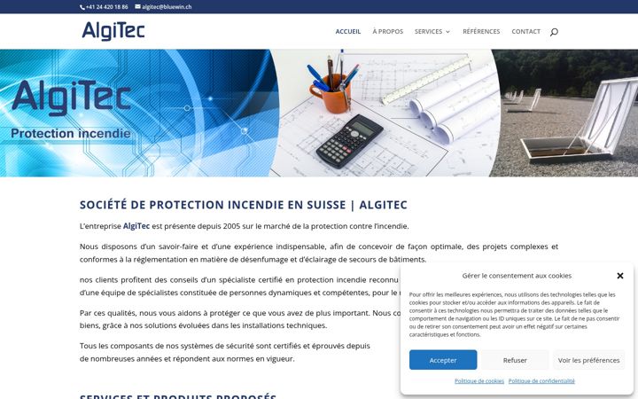 Screenshot of algitec.ch