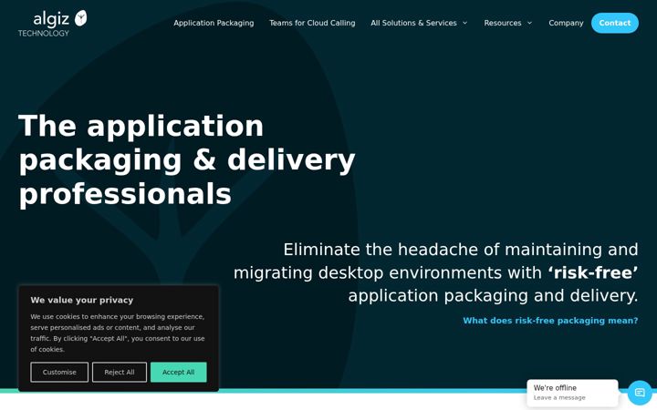 Screenshot of algiz-technology.com