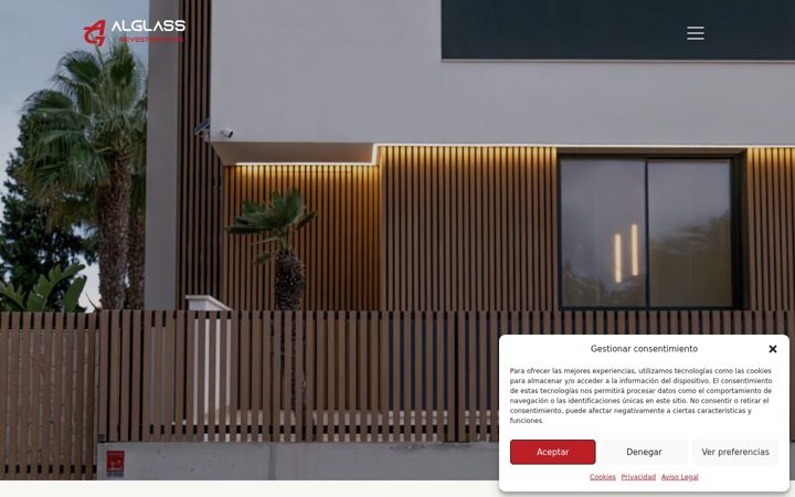 Screenshot of alglassrevestimientos.com