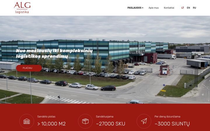 Screenshot of alglogistika.lt