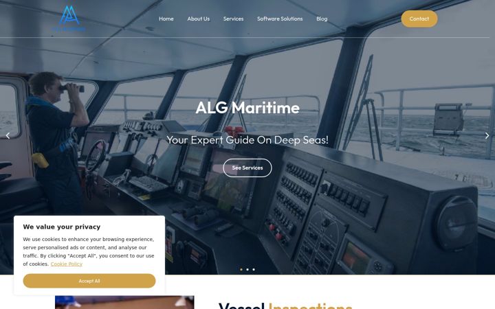 Screenshot of algmaritime.com