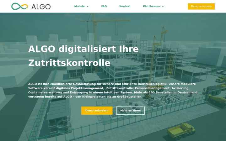 Screenshot of algo-zutrittskontrolle.de