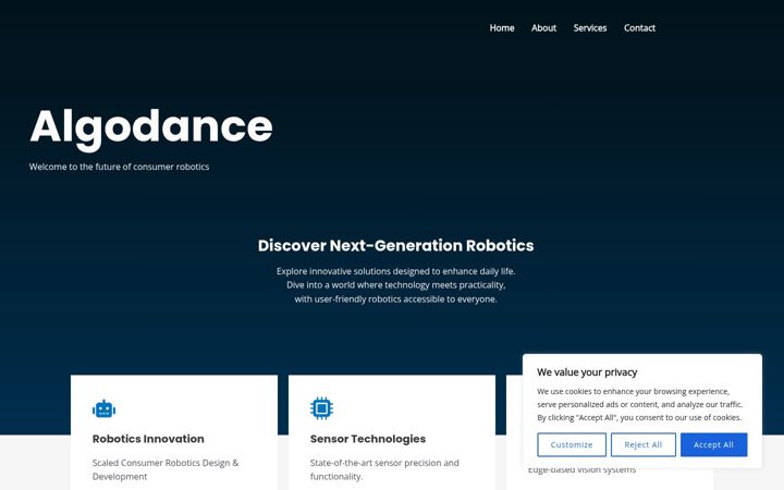 Screenshot of algodance.com
