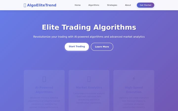 Screenshot of algoelitetrend.com