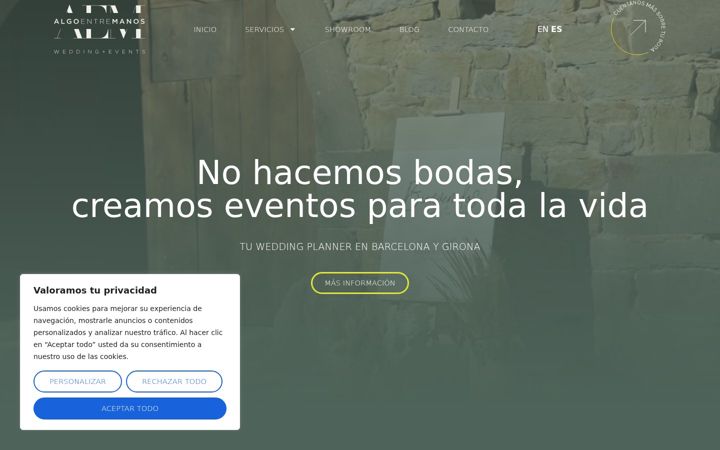 Screenshot of algoentremanos.es