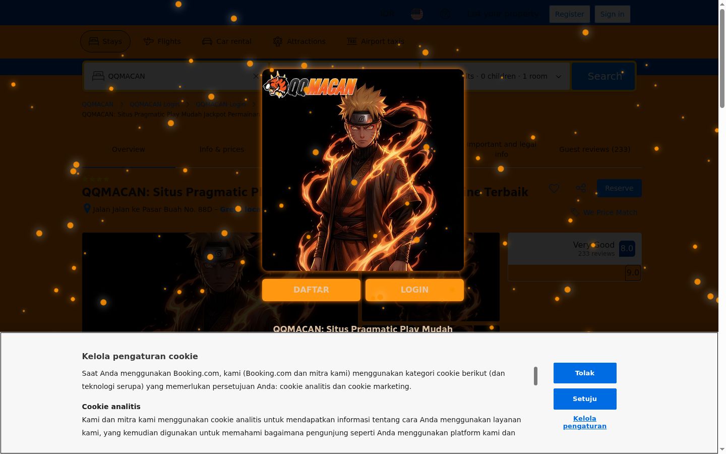 Capture d'écran de la bannière de consentement affichée avant toute interaction