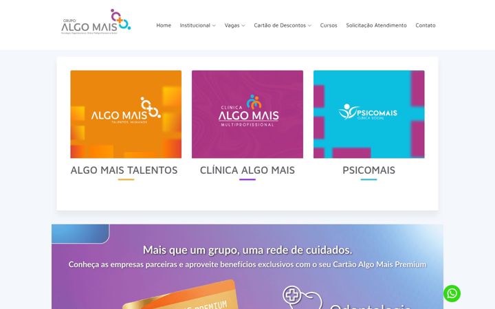 Screenshot of algomaistalentos.com.br
