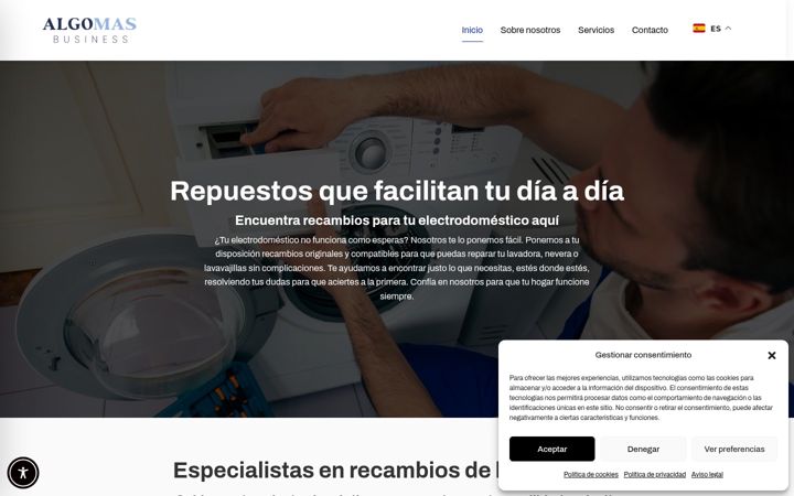 Snimka zaslona za algomasbusiness.com