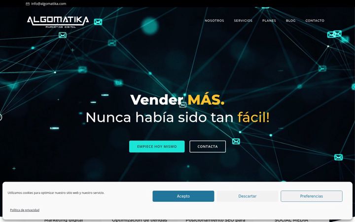 Snimka zaslona za algomatika.com