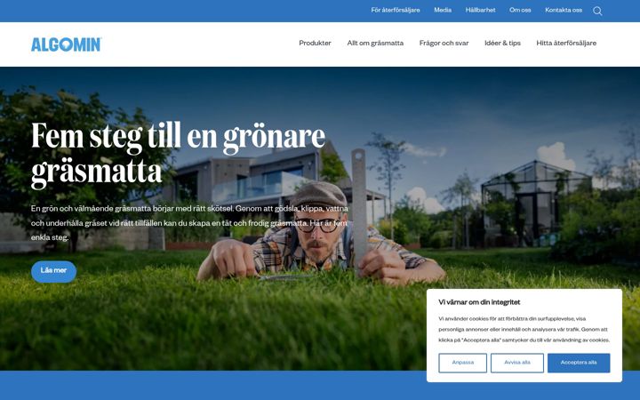 Screenshot of algomin.se