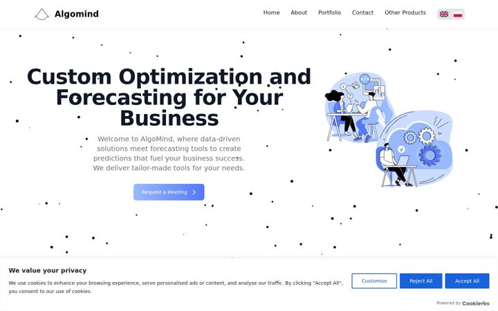 Screenshot of algomindsolutions.com