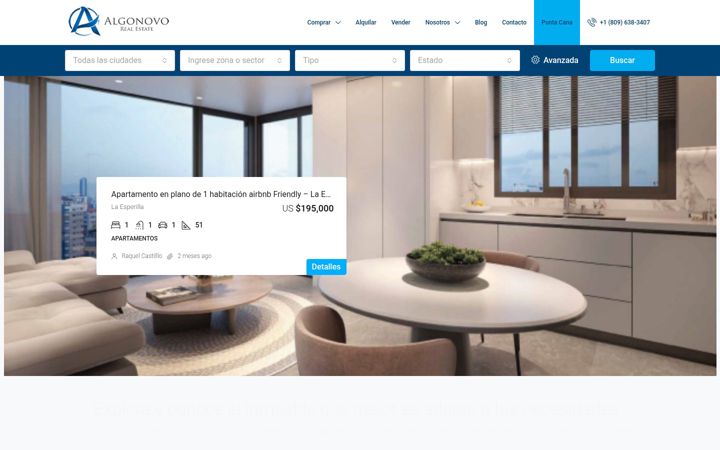 Screenshot of algonovo.com.do