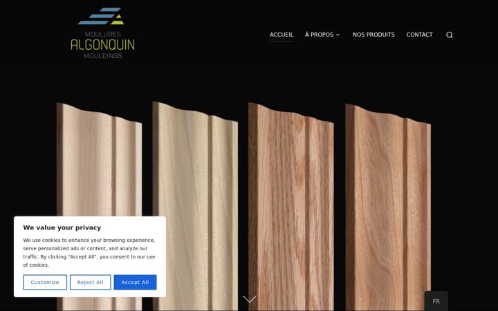 Snímek obrazovky algonquinmoulding.com