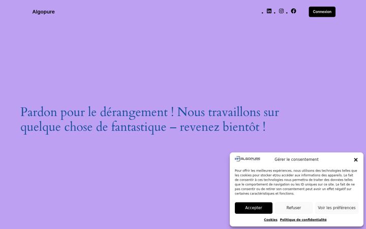 Screenshot of algopure.fr