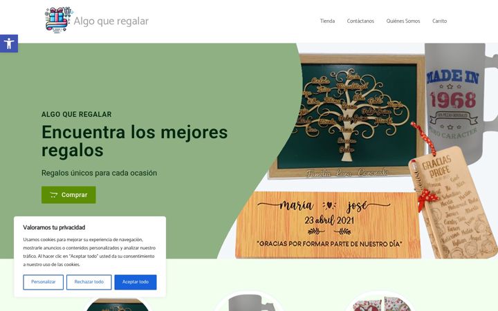 Screenshot of algoqueregalar.com
