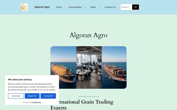Screenshot of algoran-agro.com