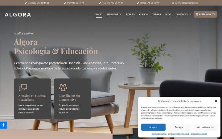 Screenshot of algorapsicologia.es