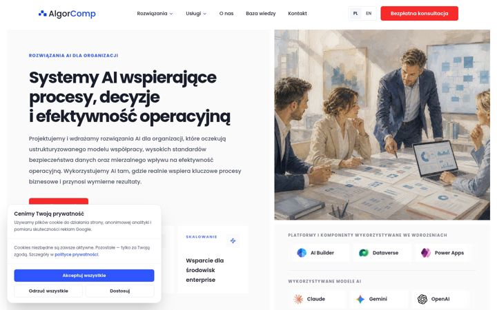 Screenshot of algorcomp.pl