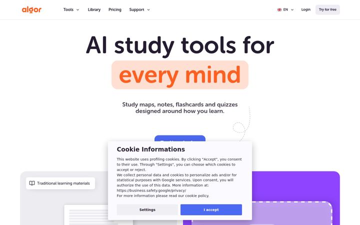Zrzut ekranu algoreducation.com