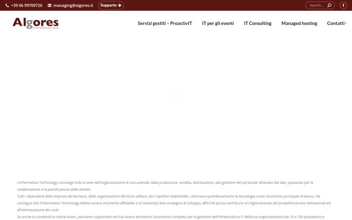 Screenshot stránky algores.it