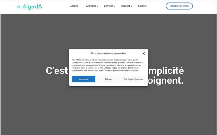 Screenshot του algoria.ca