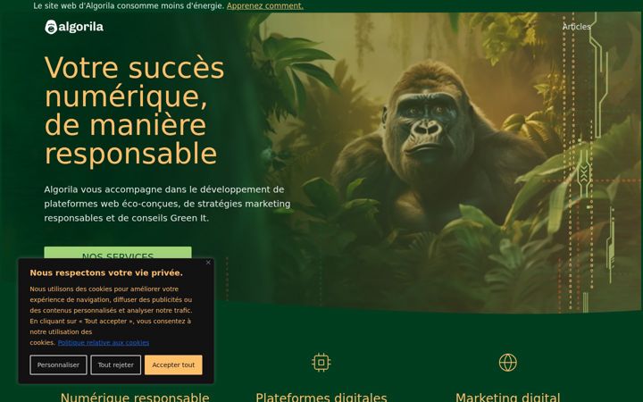 Screenshot of algorila.com