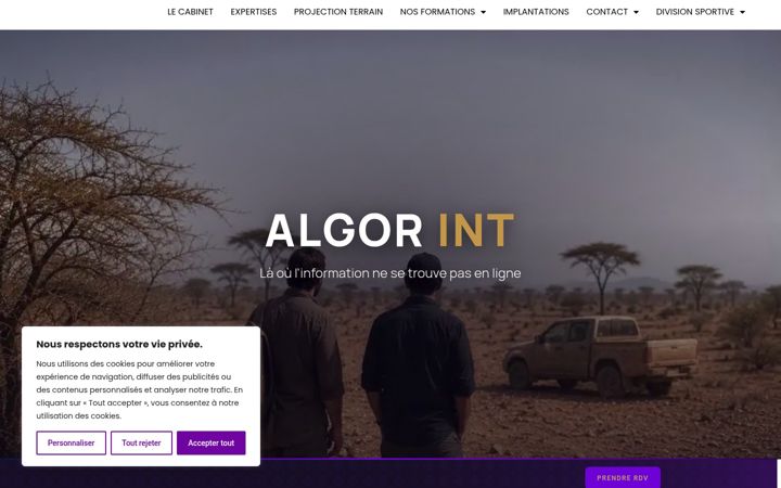 Screenshot von algorint.fr
