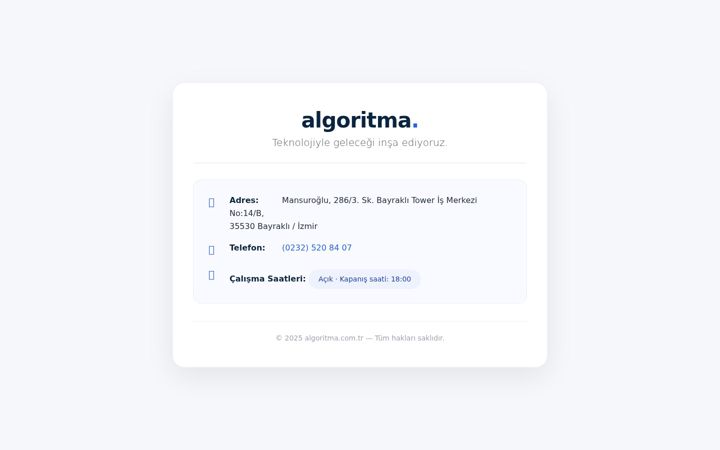 Screenshot of algoritma.com.tr