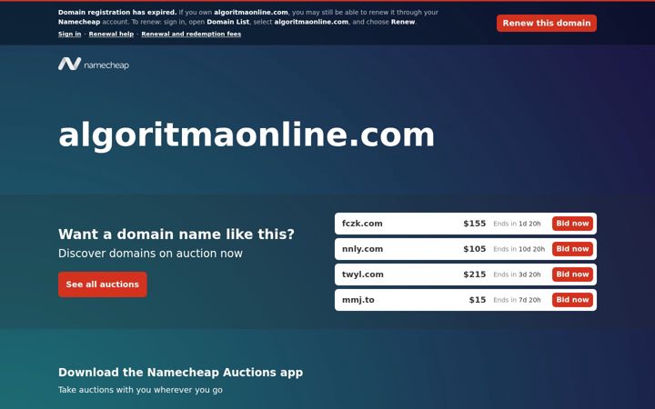 Screenshot of algoritmaonline.com