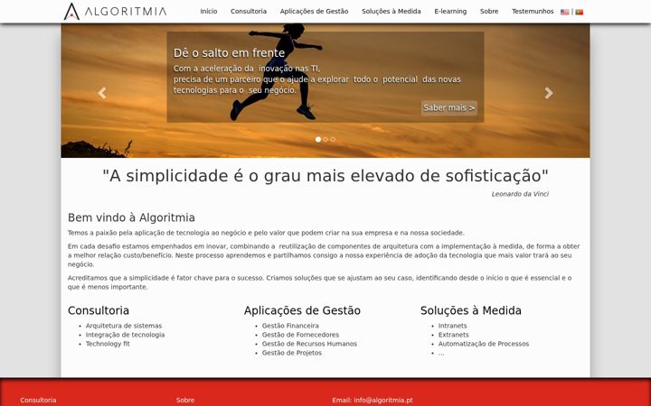 Screenshot of algoritmia.pt