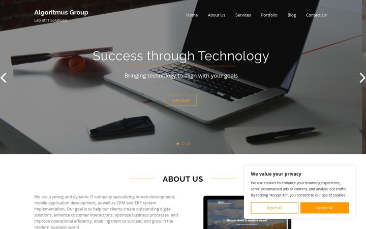 Screenshot του algoritmus-group.hu