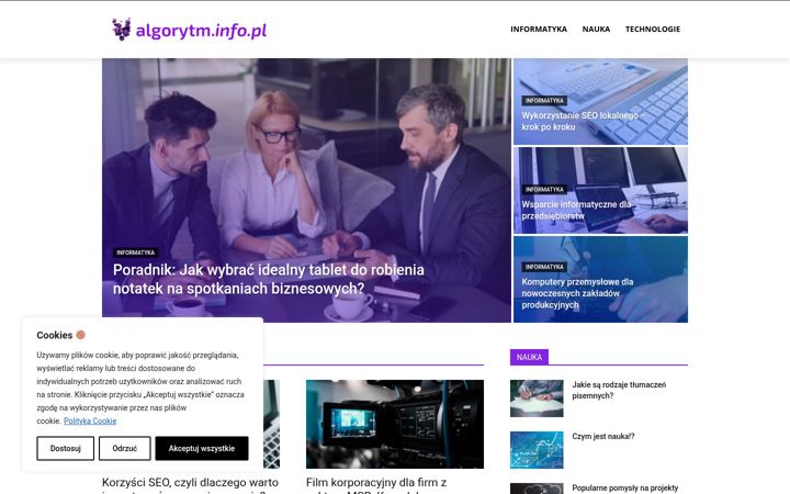Screenshot του algorytm.info.pl
