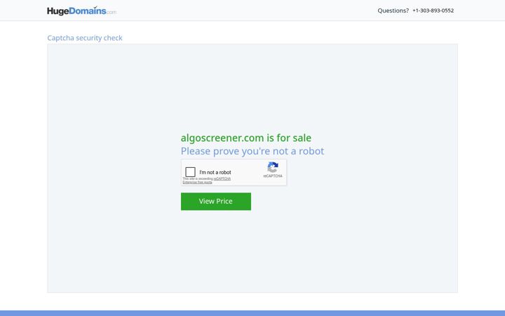 Screenshot of algoscreener.com