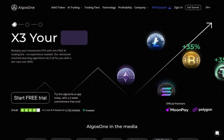 Screenshot of algosone.ai