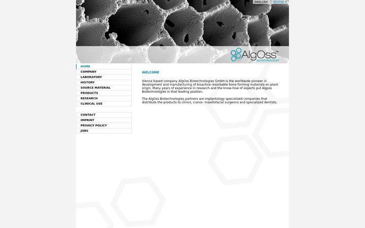 Screenshot of algoss.at