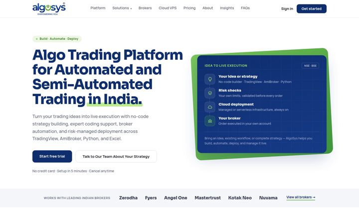 Screenshot of algosys.co.in