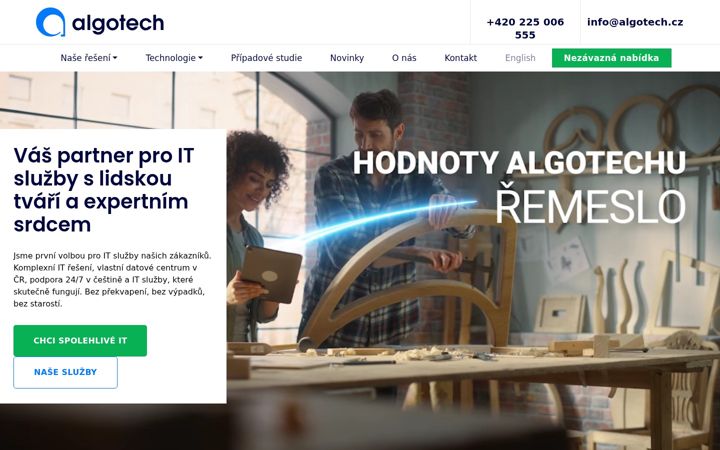 Screenshot of algotech.cz