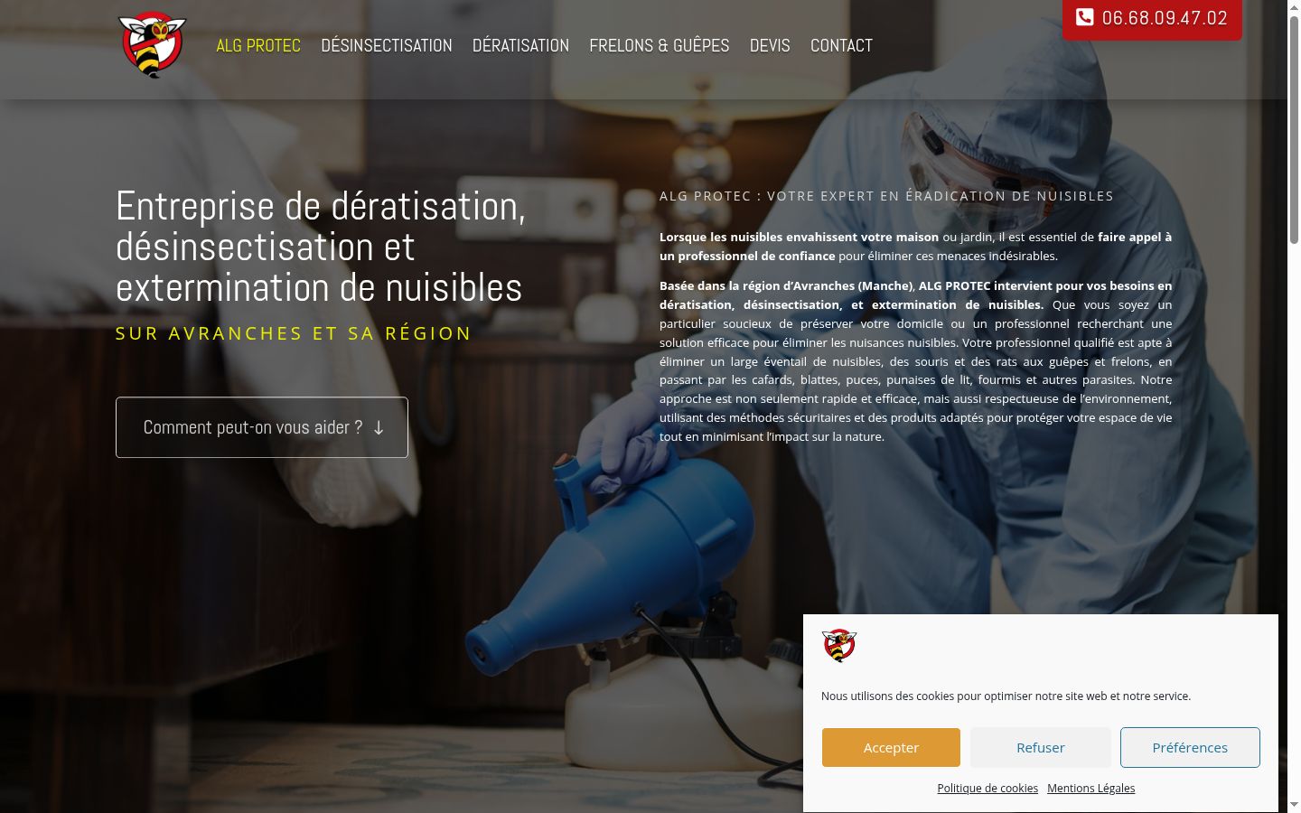 Screenshot of the consent banner shown before any interaction