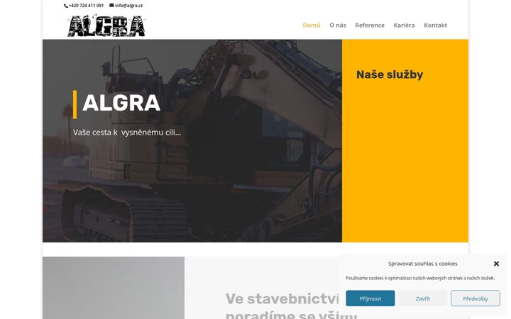 Ekraanipilt saidist algra.cz