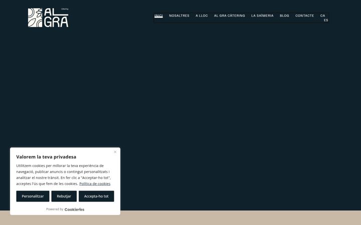 Screenshot of algracatering.com