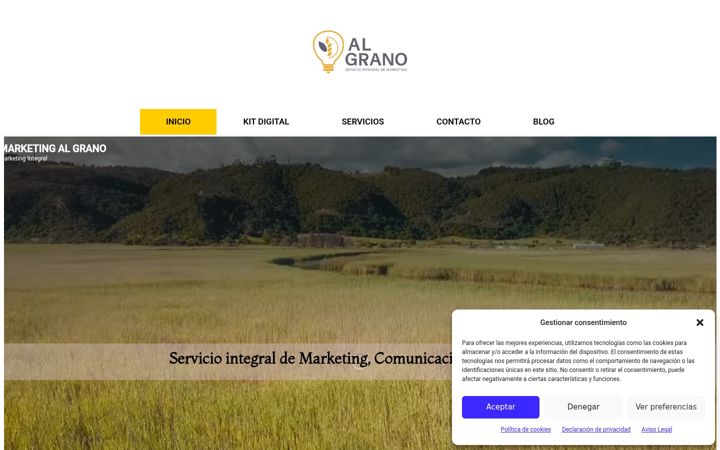 Ekraanipilt saidist algranomarketing.com