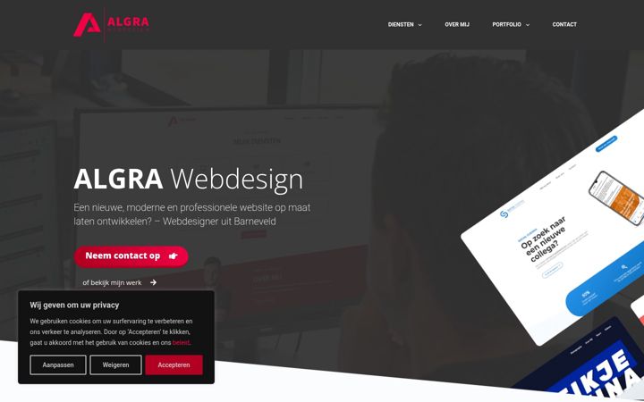 Screenshot of algrawebdesign.nl